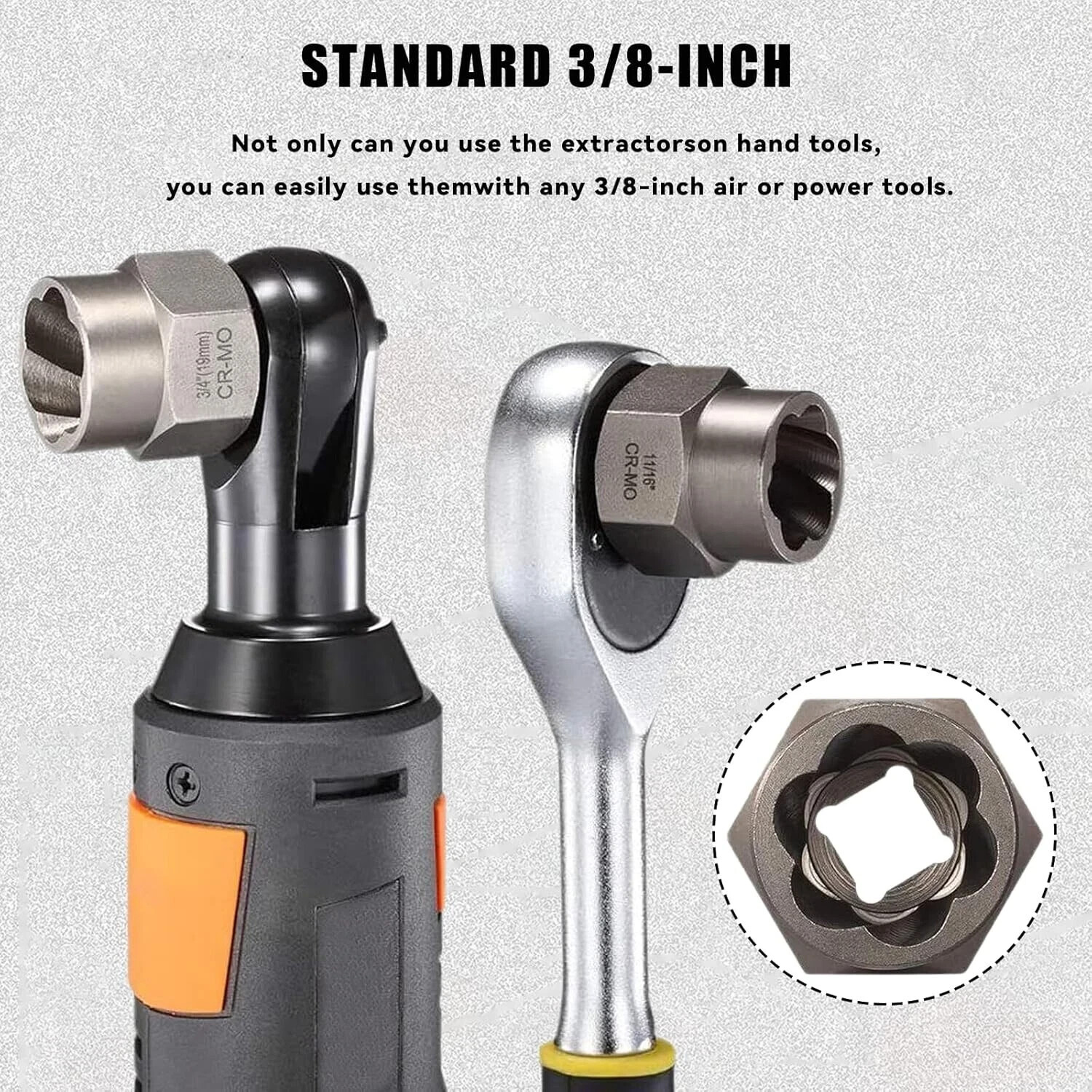 14PCS Impact Bolt Extractor Set Nut Remover Stripped Extraction Socket Tools