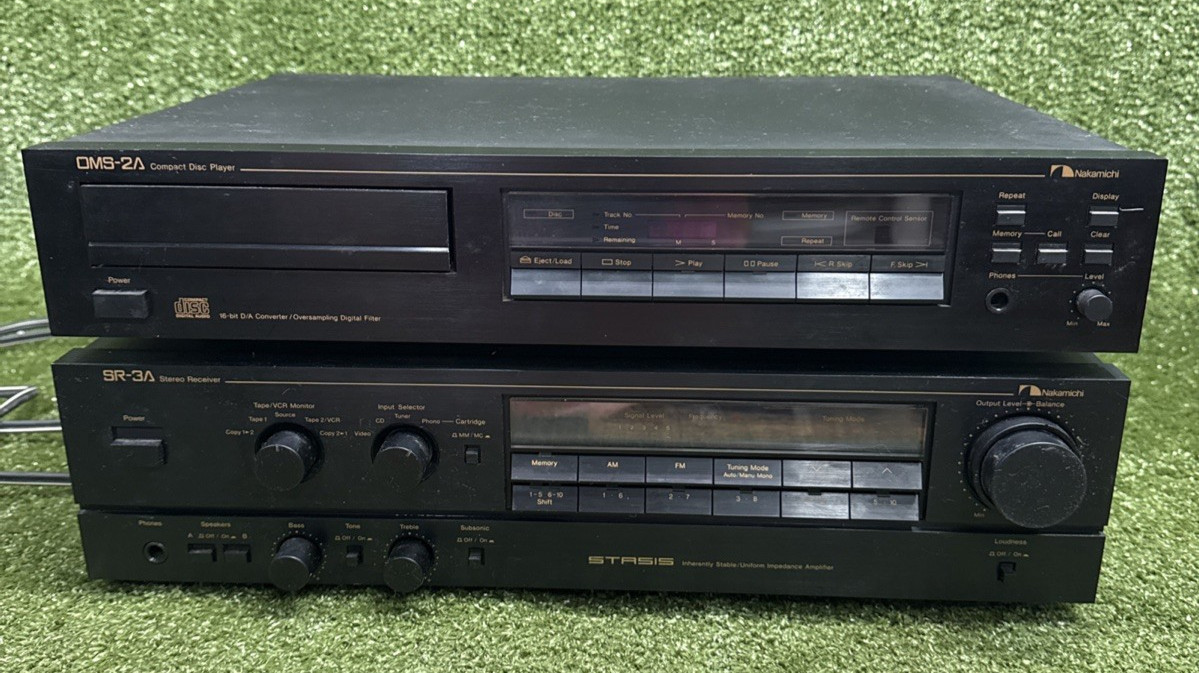 Vintage 80’s Nakamichi Stereo Receiver & CD Player Bundle SR-3A & OMS-2A WORKS!