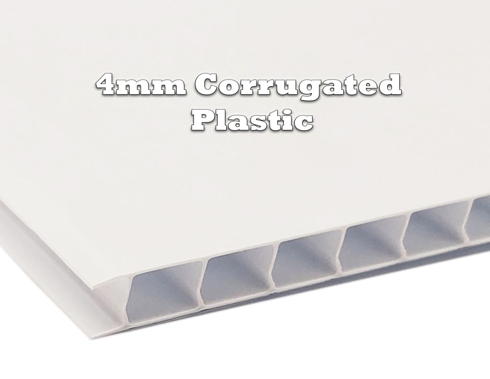 4mm Corrugated White Plastic Sheets 18x24 24x36 24x48 36x36 Coroplast Sign SALE