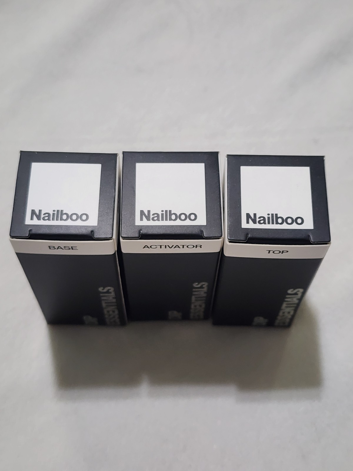 Nailboo Dip Essentials 3 pc set Top Coat, Activator, Base Coat New Kit