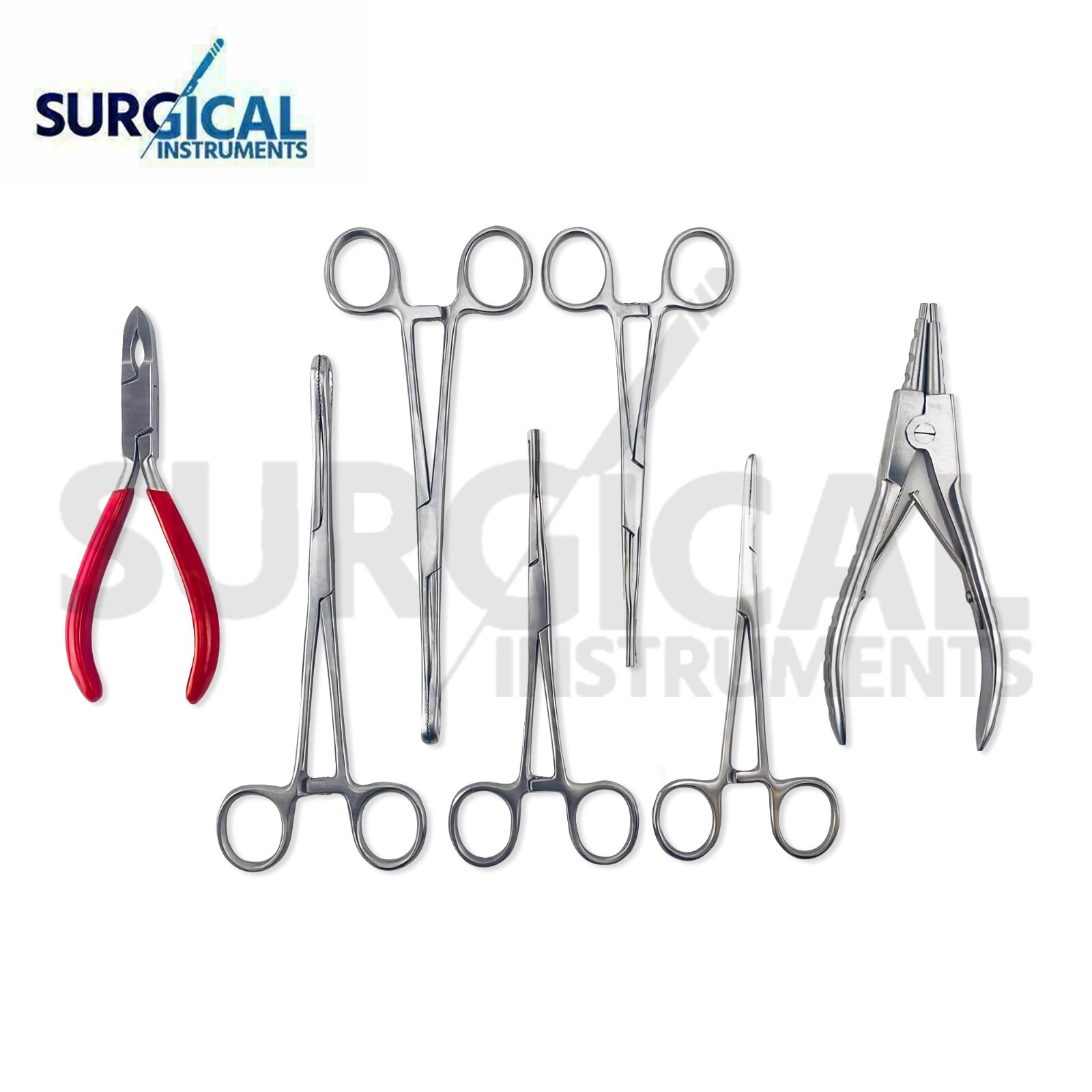 7 Body Piercing Instruments Kit Tools Pennington Forceps Stainless German Grade