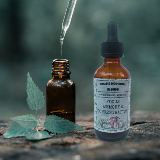 Focus Memory & Concentration | Organic Herbal Extract Tincture | Learning | ADHD