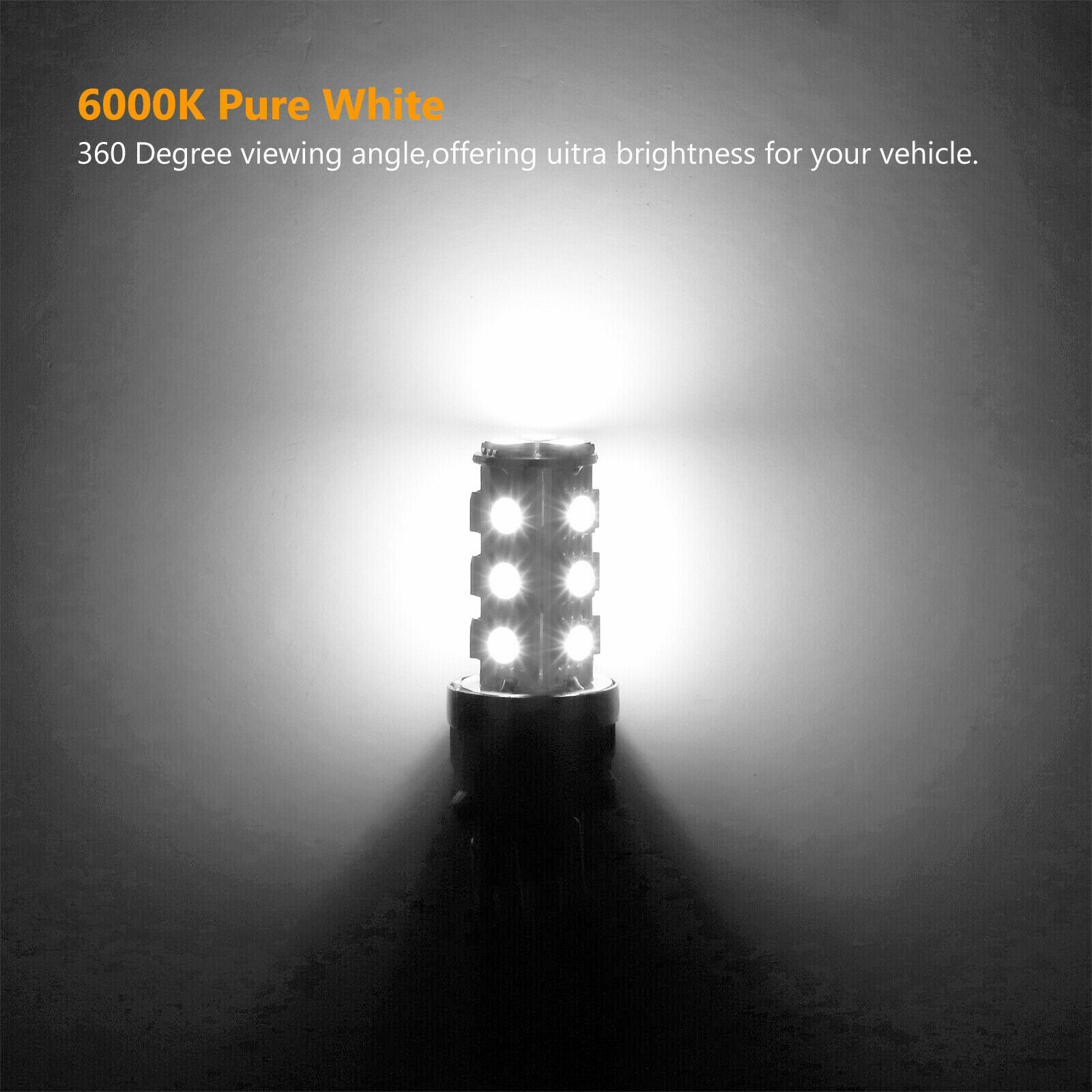 10pcs 3157 3156 18SMD LED Reverse Tail Brake Turn Signal Light Bulbs 6000K White