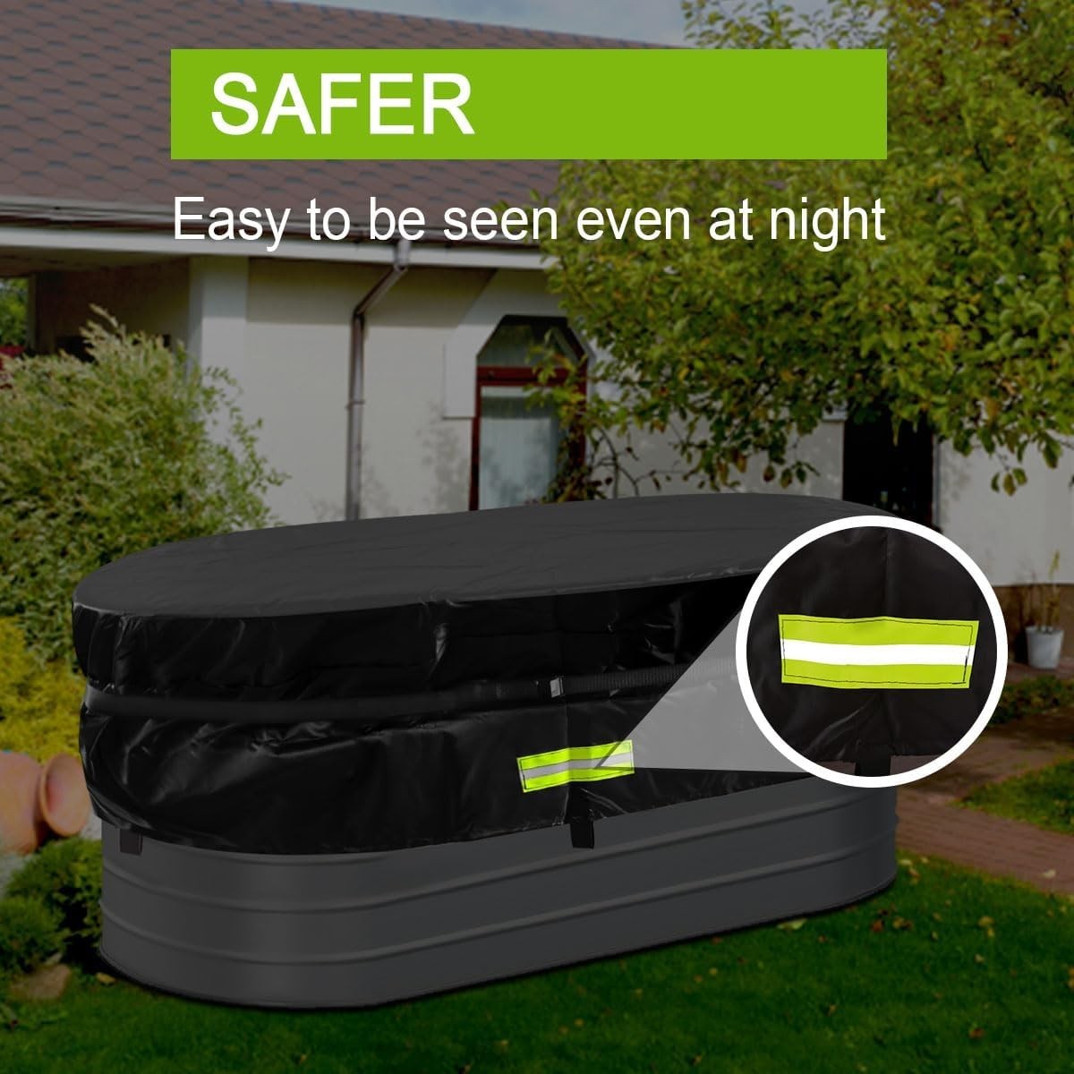 6Ft Stock Tank Horse Trough Cover, Water Trough Cold Plunge Insulated Cover for