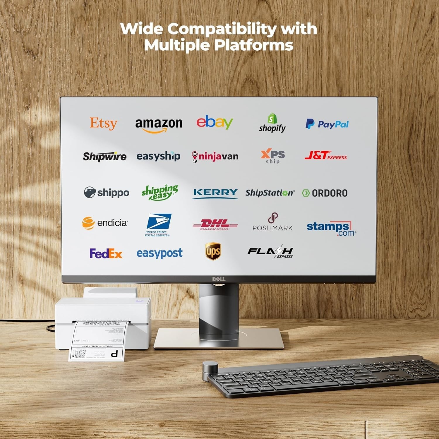 MUNBYN Bluetooth Thermal Label Printer, 130B Wireless 4x6 Shipping Label Printer