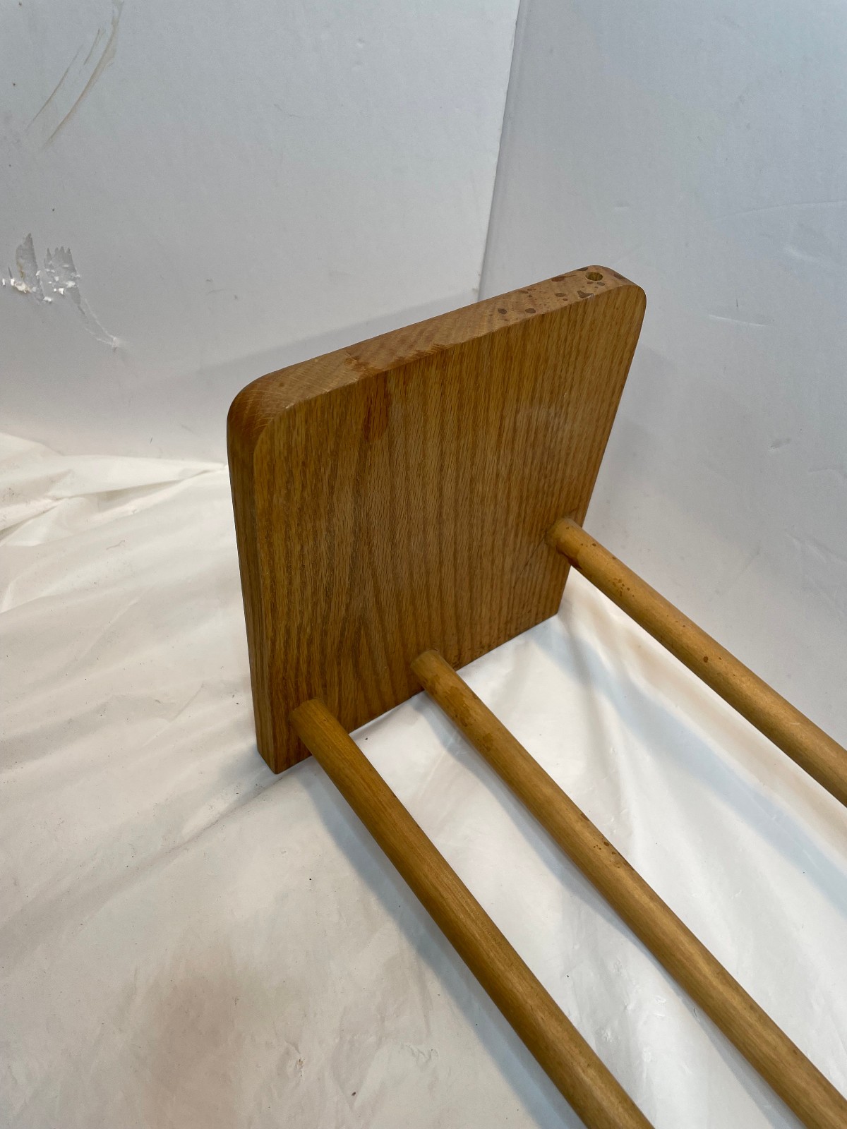 Vintage Wooden Tabletop Book Rack Stand Trough Desktop Organizer Shelf 18.75"