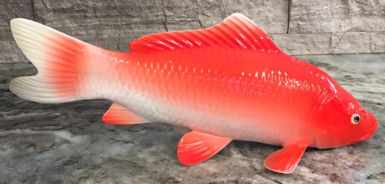 Noritake Koi Fish figurine Japan Japanese gold Nippon vintage MINT LARGE