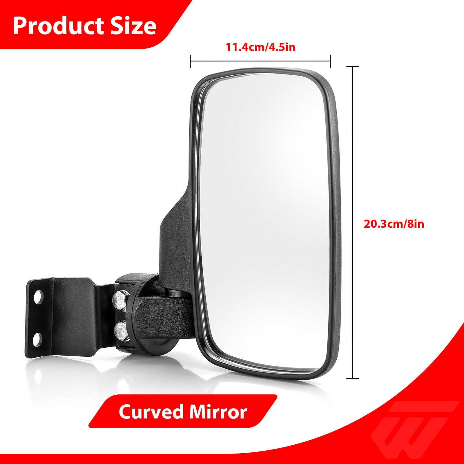 WEISEN Rear Side View Mirror Set Lock & Ride Cab For Polaris Ranger 500/SP 570