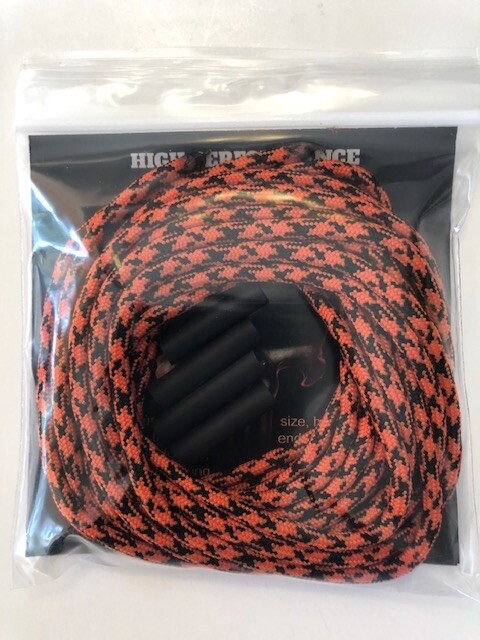 1 pair ..MIL- SPEC 550 Paracord Boot Laces 6'... ..+ 1 Decal ....Orange/Black