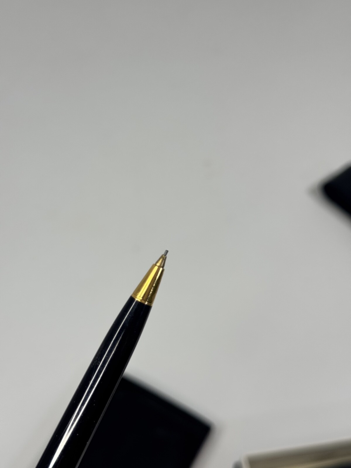 Montblanc Meisterstück Mechanical Pencil Gold Trim Leather Case & Box- Pre-Owned