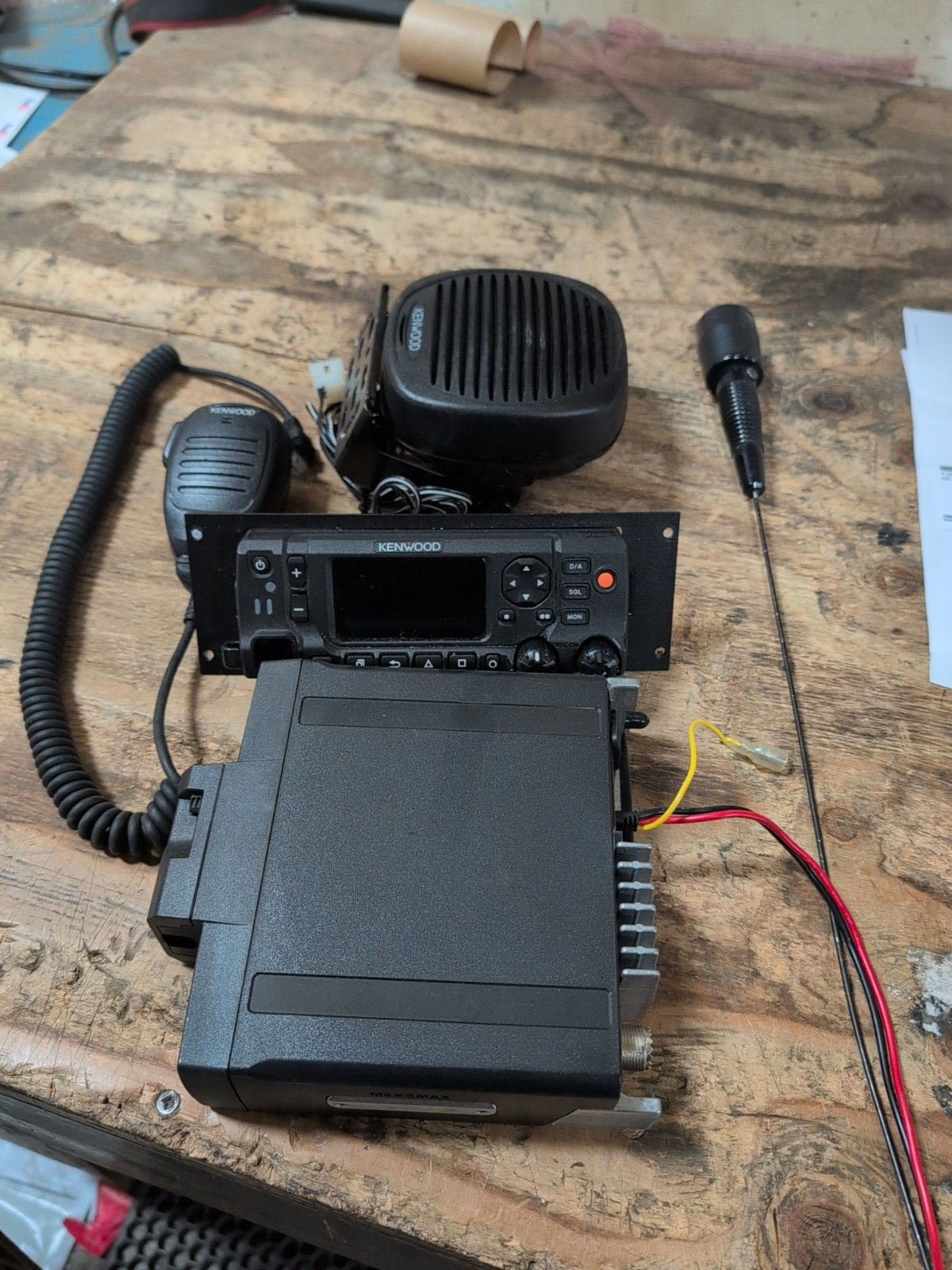 KENWOOD VHF DIGITAL NX-5700-K MOBILE RADIO W/HEAD SPEAKER ANTENNA NICE