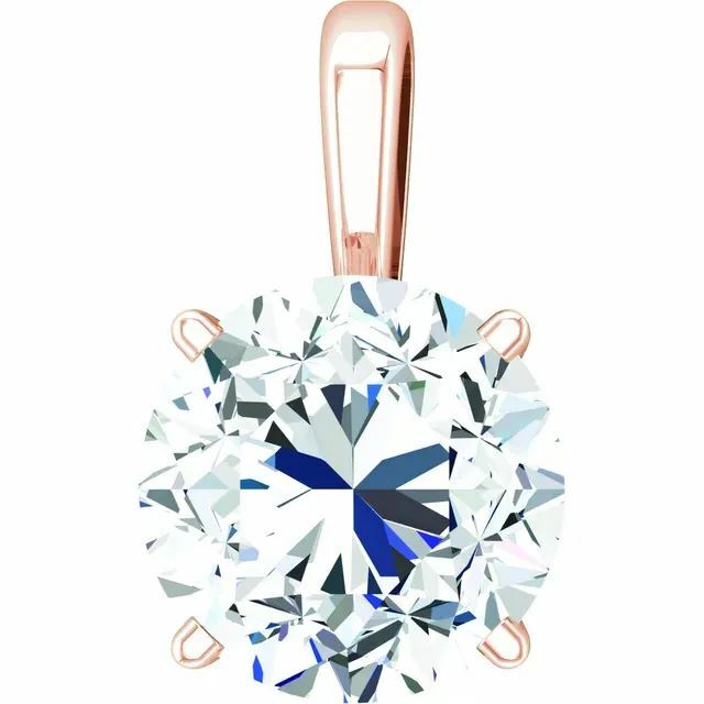 14K Gold Round Pre-Notched Pendant Basket Setting 3mm-10.5mm