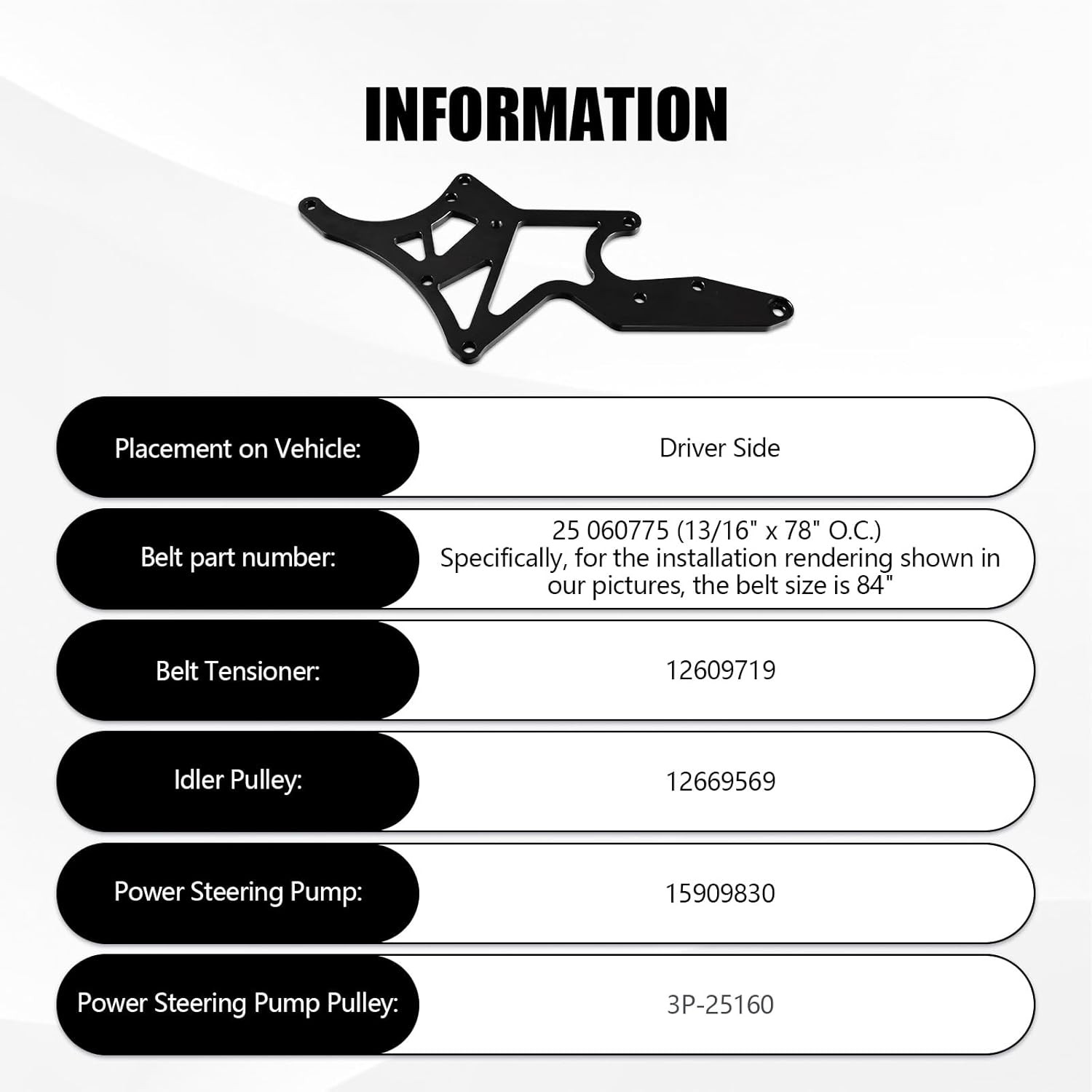 For LS Engine Serpentine Bracket Alternator Power Steering Pump Swap Conversion