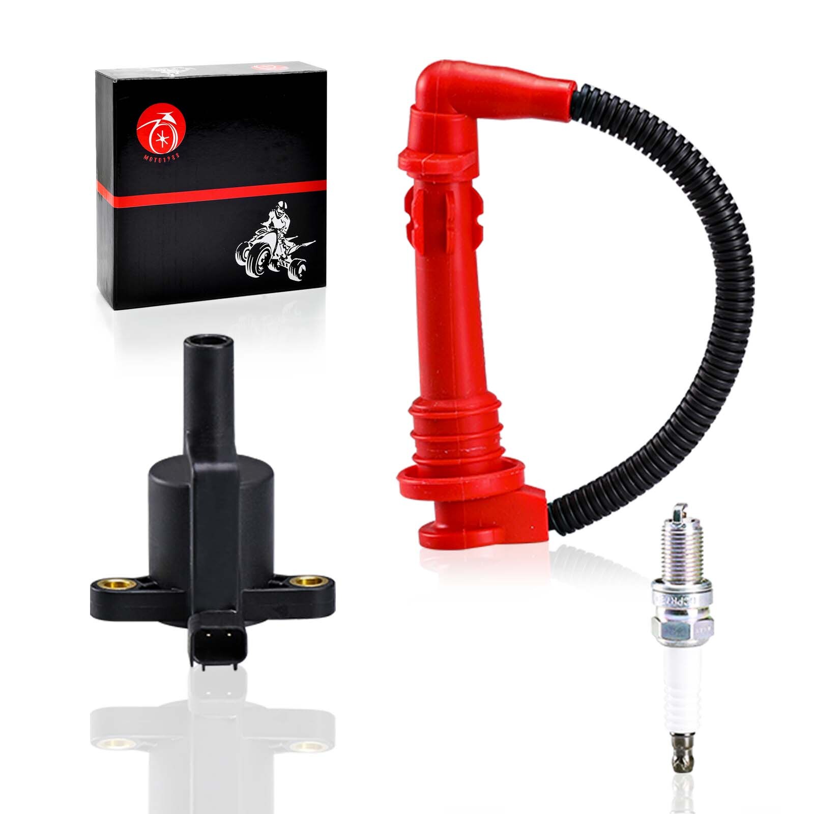 Ignition coil w/ Wire Cap & Spark plug for Polaris Sportsman 570 2015 2016- 2025