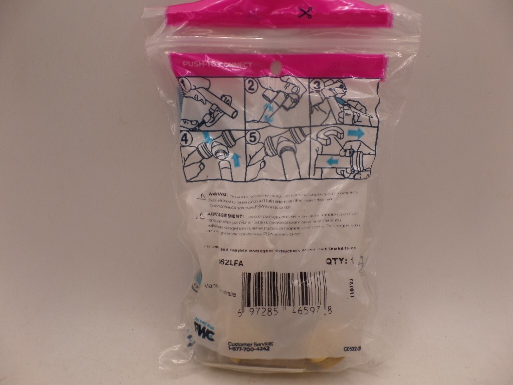 SHARKBITE U362LFA 1/2 IN. PUSH-TO-CONNECT BRASS TEE FITTING