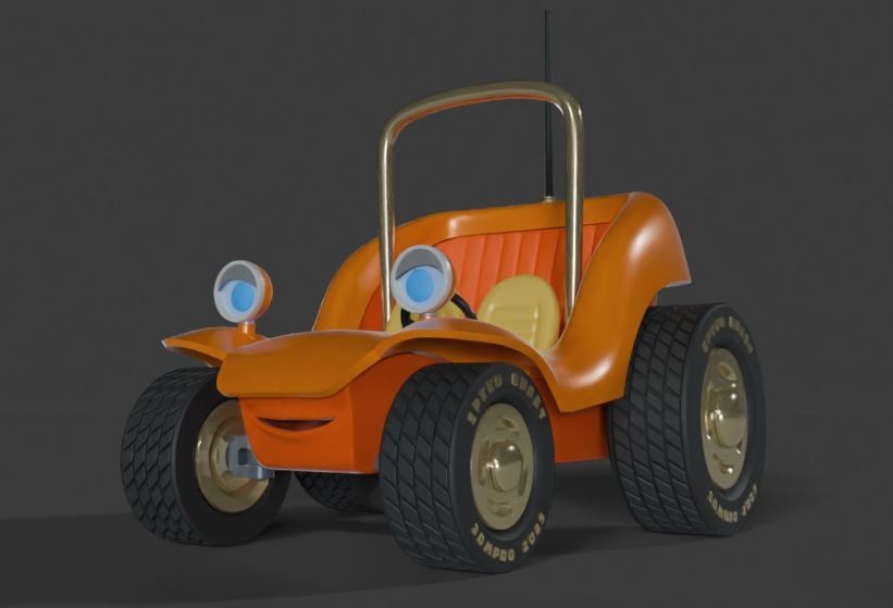 UNPAINTED Speed Buggy 3D Printed Model Kit