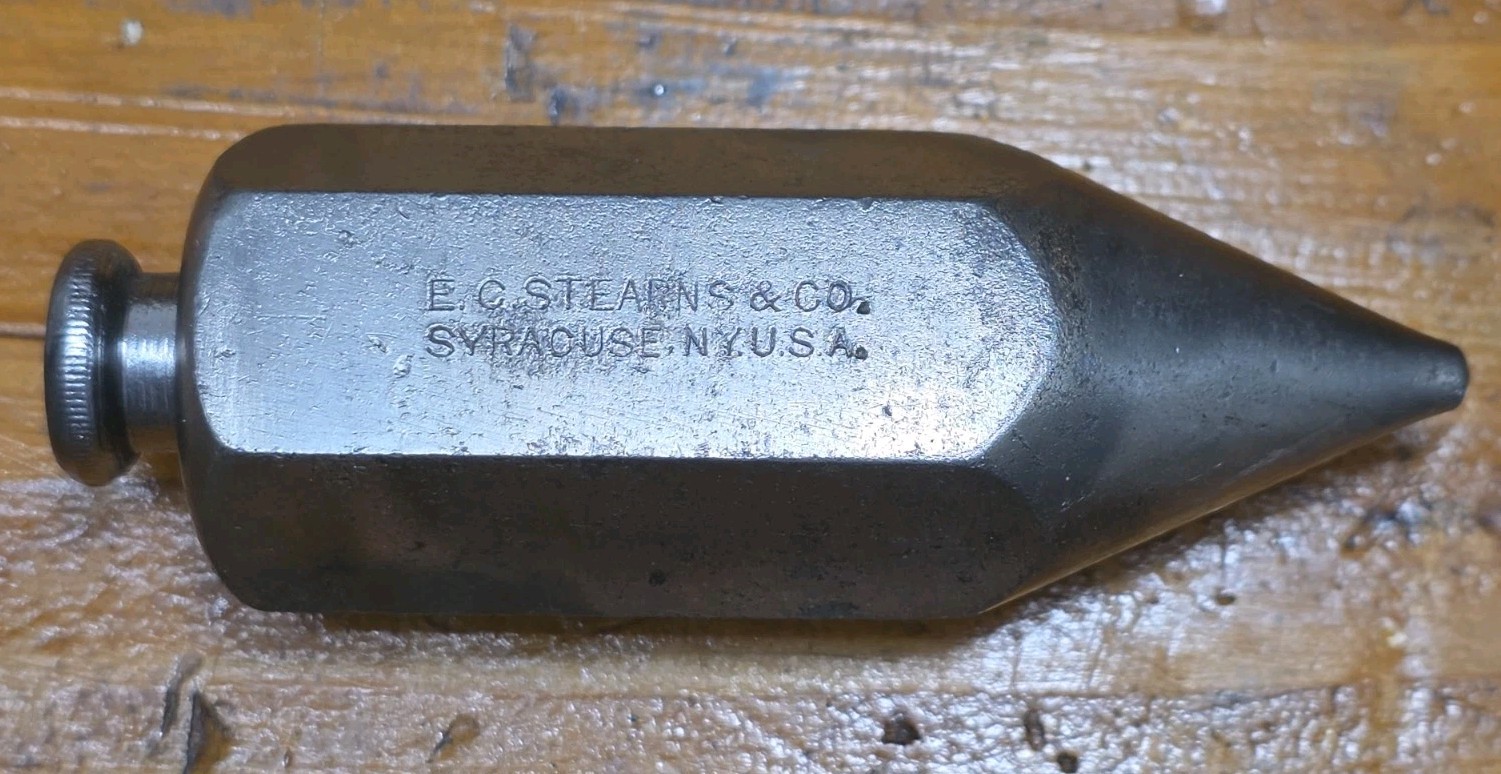 Vintage  E. C. Stearns  12oz  Plumb Bob Syracuse N.Y. U.S.A.