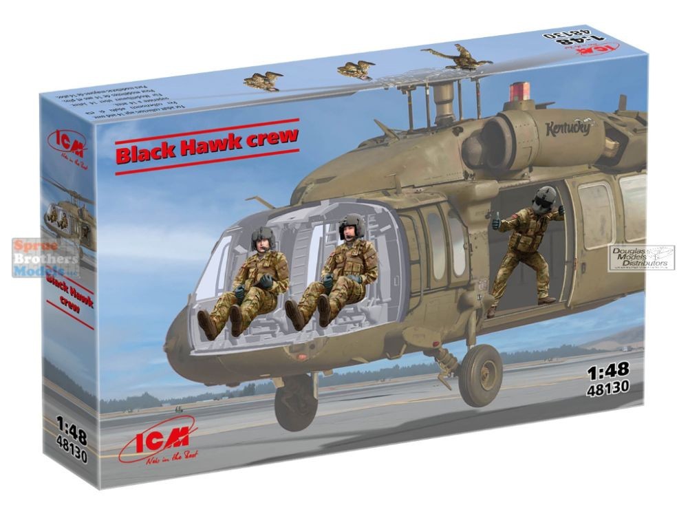 ICM48130 1:48 ICM UH-60 Blackhawk Crew Figure Set