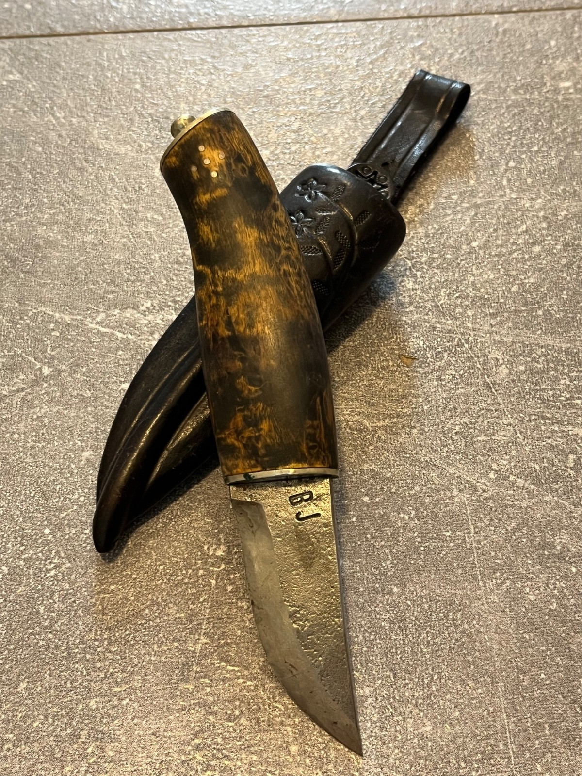 vintage swedish handmade knife puukko by BJ hunting fishing camping