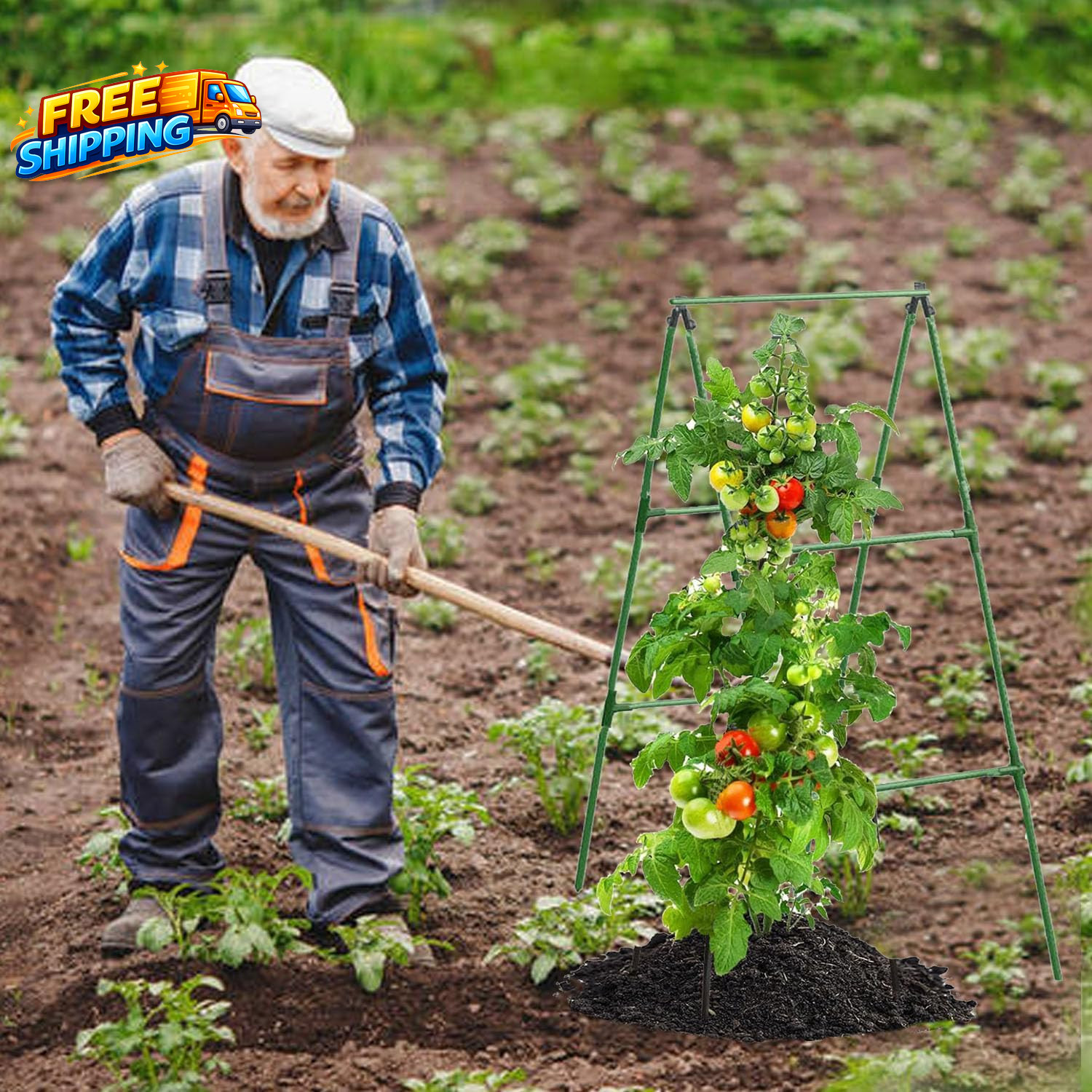 Garden Cucumber Trellis for Climbing Plants Outdoor, 47X16 Inch a Frame Cucumber