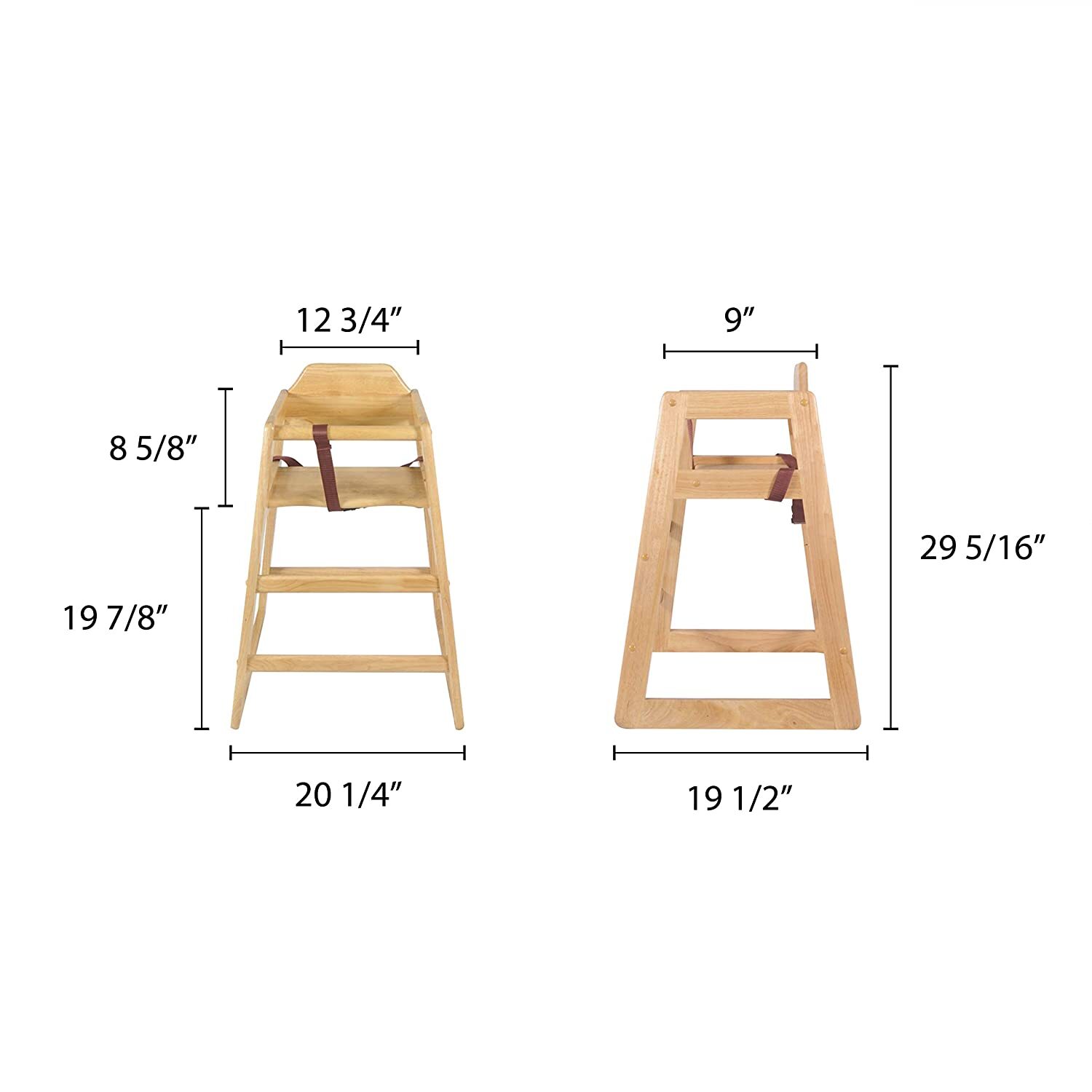 Thunder Group high chair, Natural, Walnut,  Mahogany ,knock down