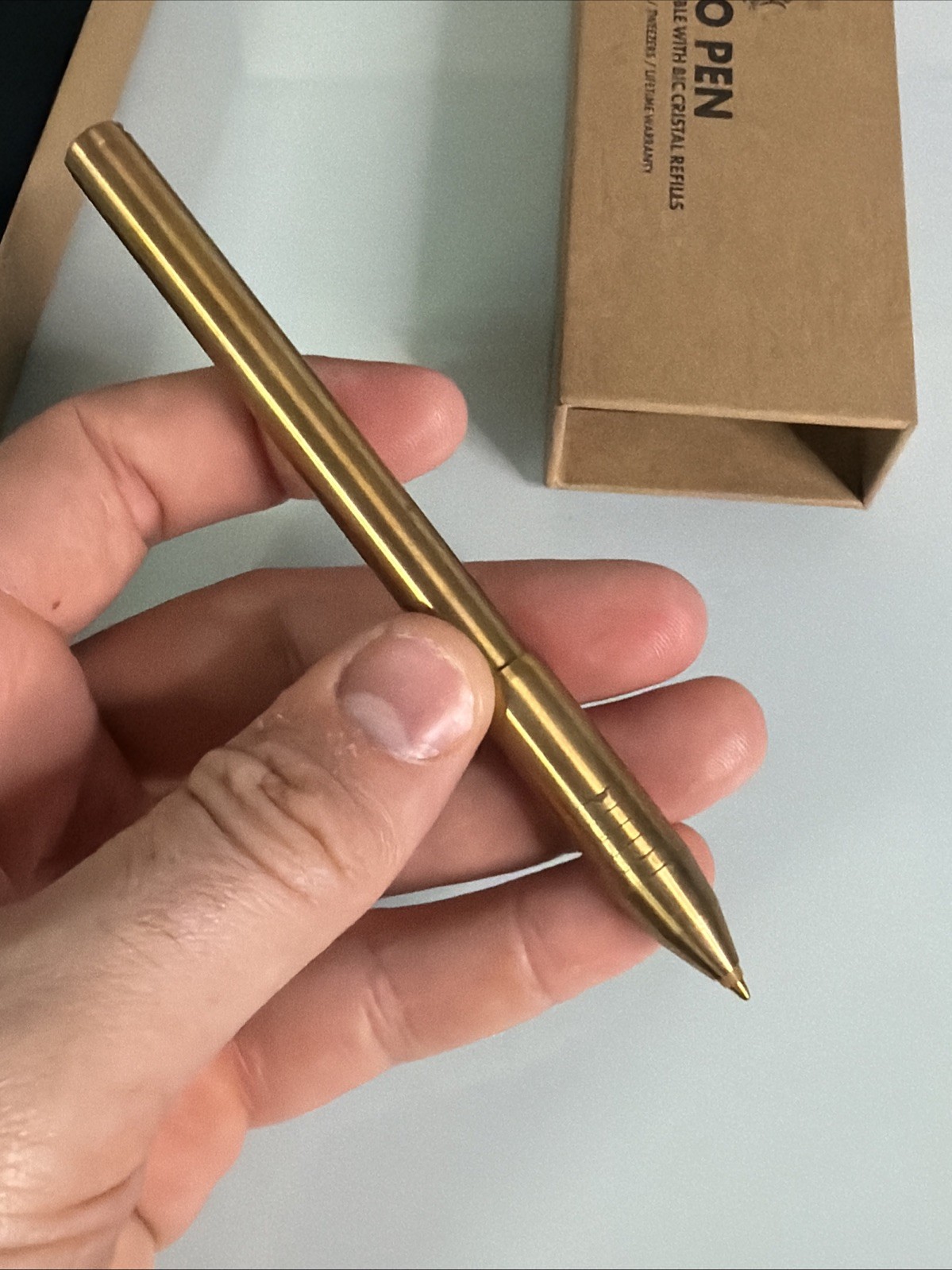 Big idea Design X Knafs Sancho Pen Brass for Bic crystal refills