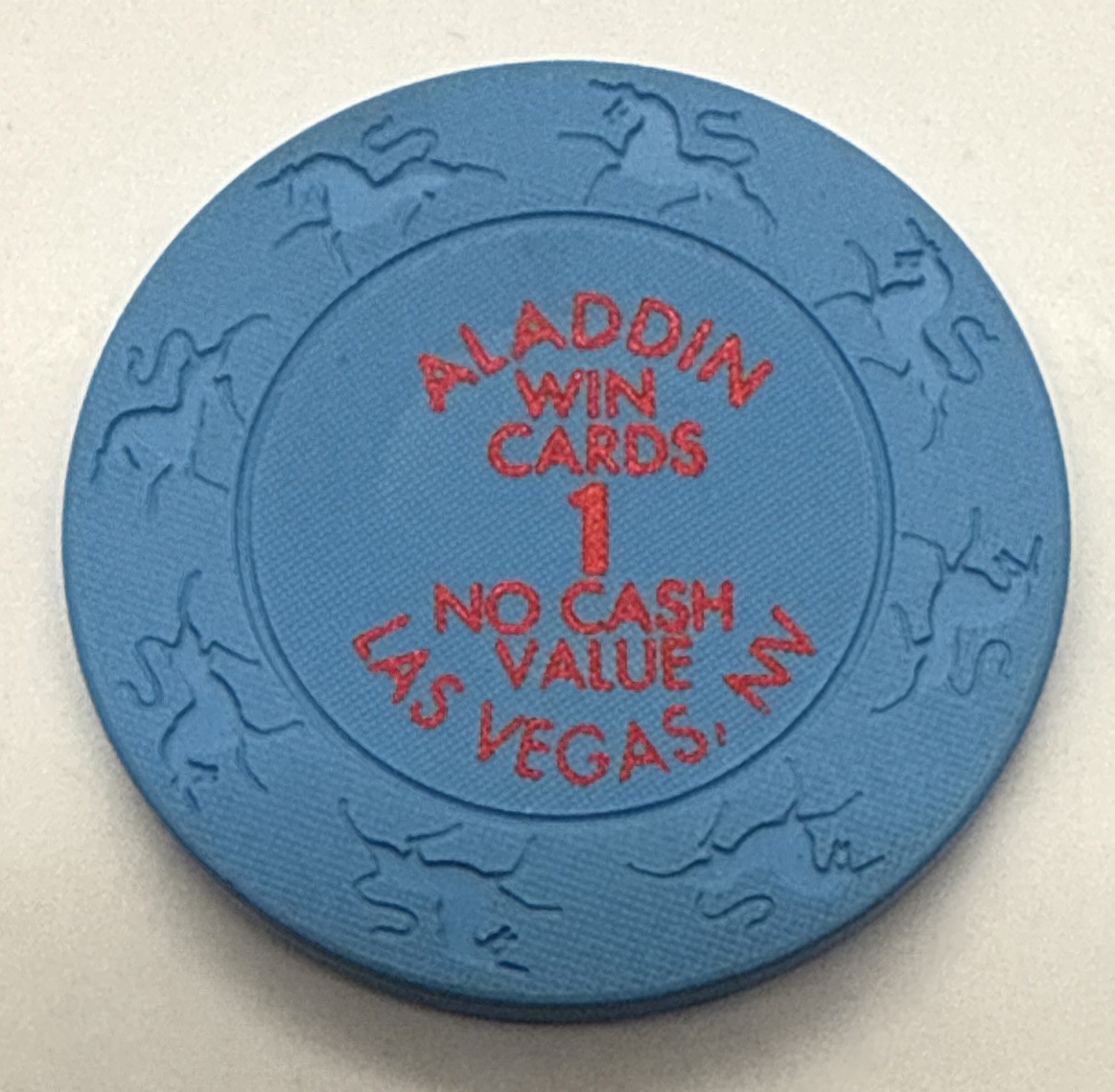 Aladdin CASINO Las Vegas Nevada WIN CARDS 1 Chip Unicorn Poker Token