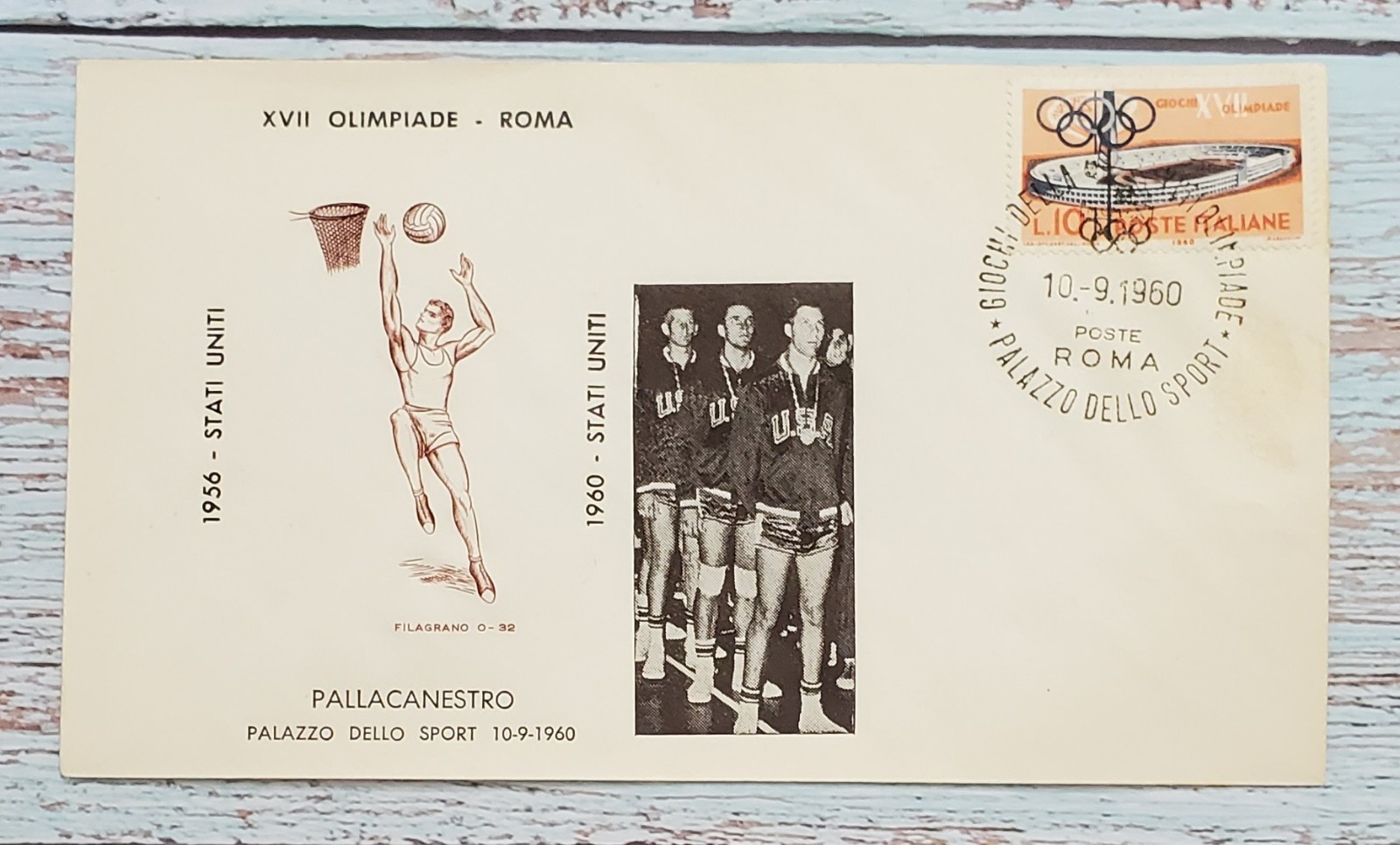 Olympics Rome 1960 Cover Gold Medal Basketball USA