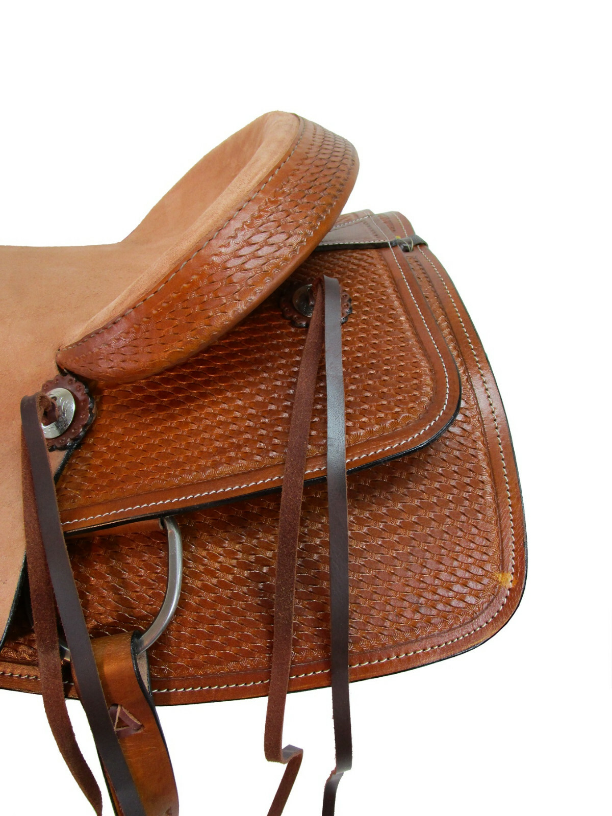 RODEO WESTERN SADDLE 16 17 HORSE RANCH ROPING ROPER TOOLED LEATHER TACK SET