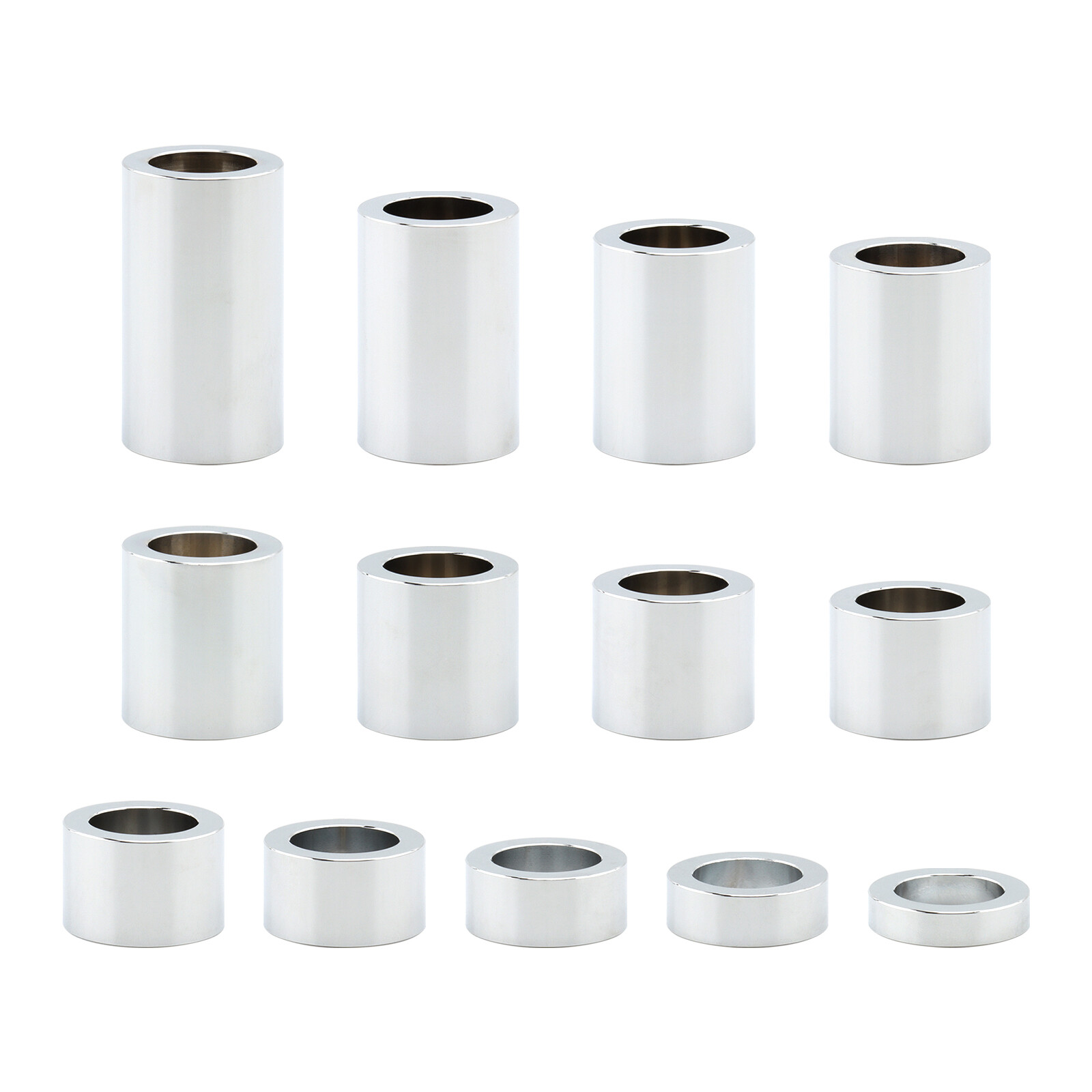 For Harley 1" ID 1-1/2" OD Wheel Axle Spacer Kit Touring Bobber Custom Choppers