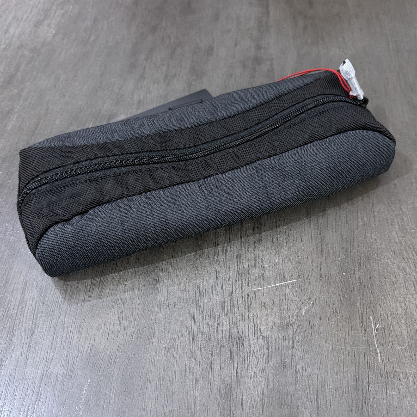 Tumi Travel Accessory Zipper Cord Pouch Bag Charcoal Gray Black NWT