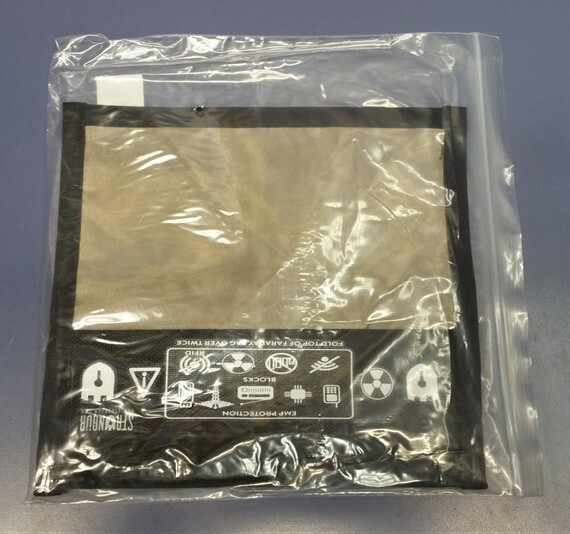 SMALL Strongur EMP Protection Faraday Bag RFID Signal Blocker - 8" x 8-1/2" NEW