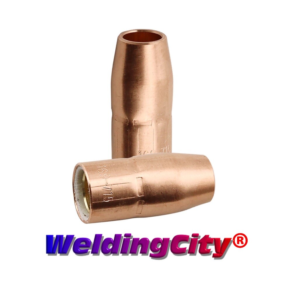 WeldingCity® 2-pk MIG Welding Gun Nozzle 169715 1/2" for Miller M-10/M-15 Hobart
