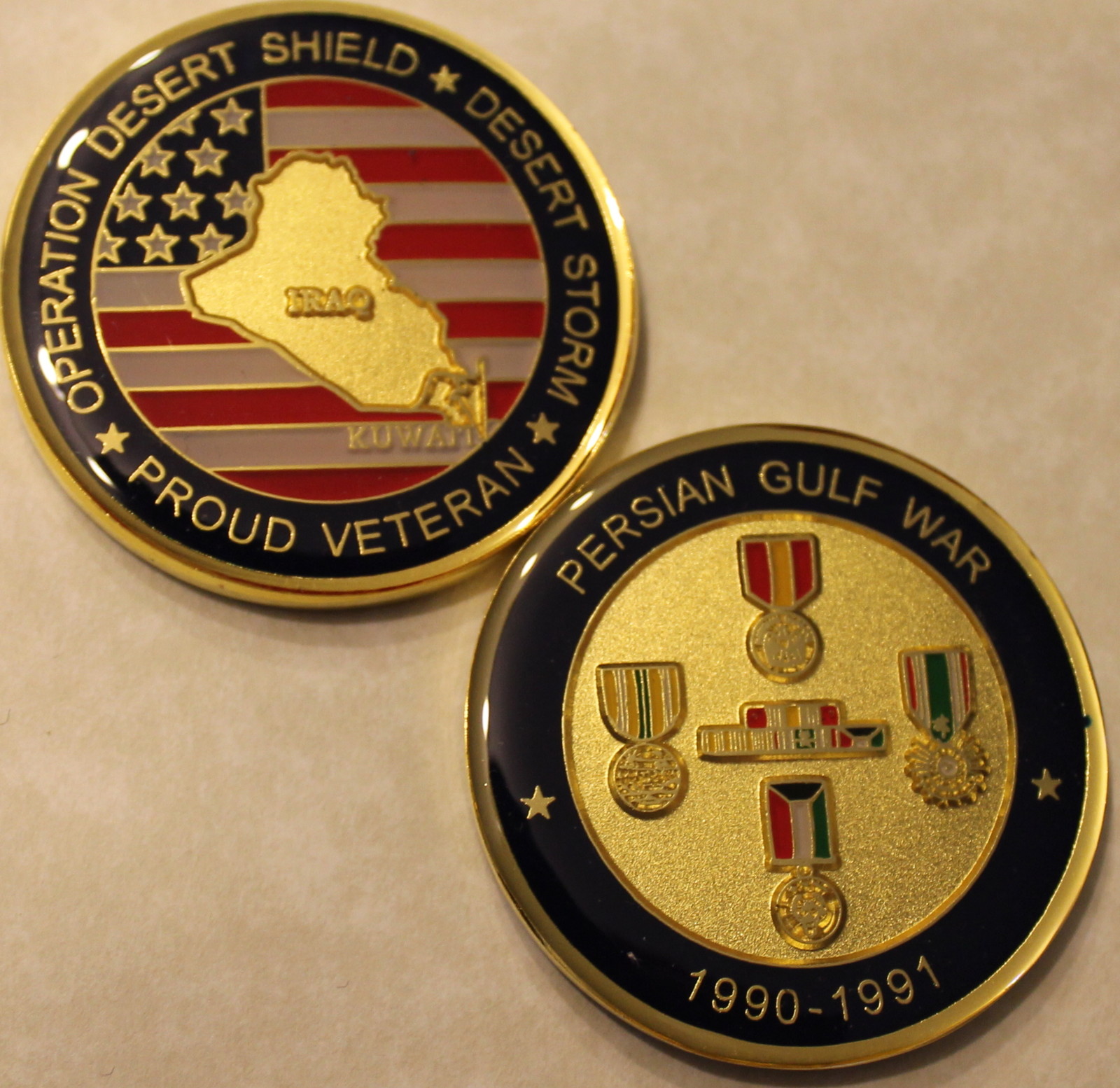 Operation Desert Shield / Desert Storm Veteran Challenge Coin S
