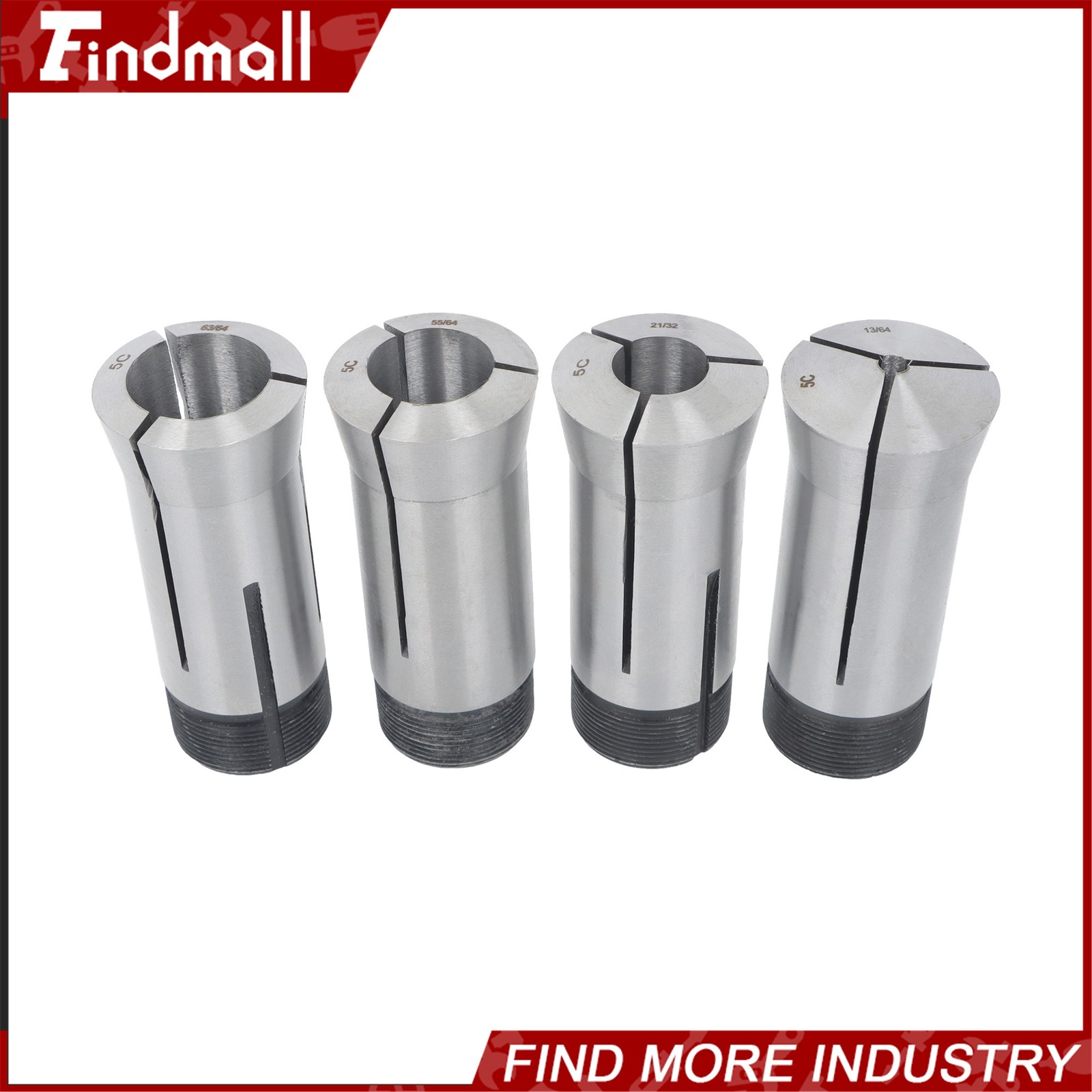 Findmall 57 Pack 5C Collet Set Fractional 1/8" to 1" High Precision Lathe