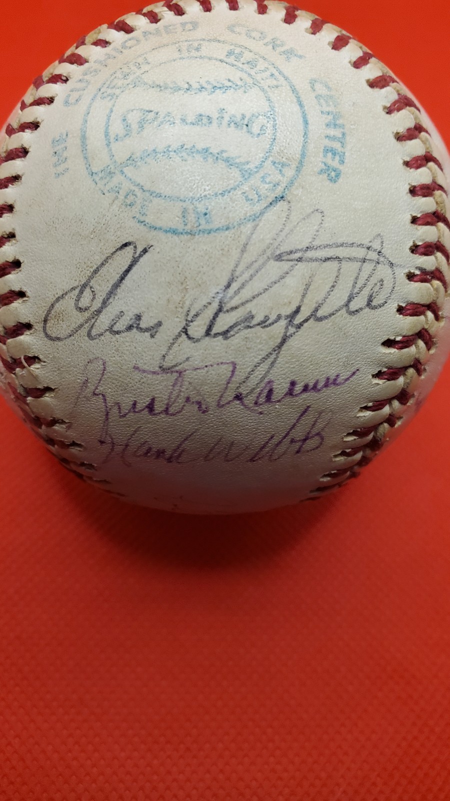 Gary Carter, Enos Slaughter, Gary Templeton Signed Baseball - Beckett - HOF