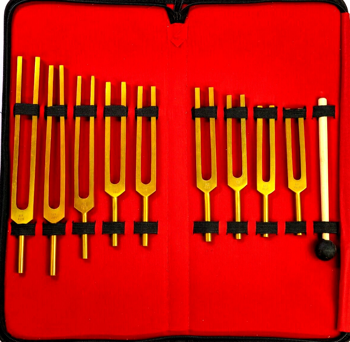 Solfeggio Chakra Tuning Fork Set of 9 Sound Healing, Meditation & Energy Balance