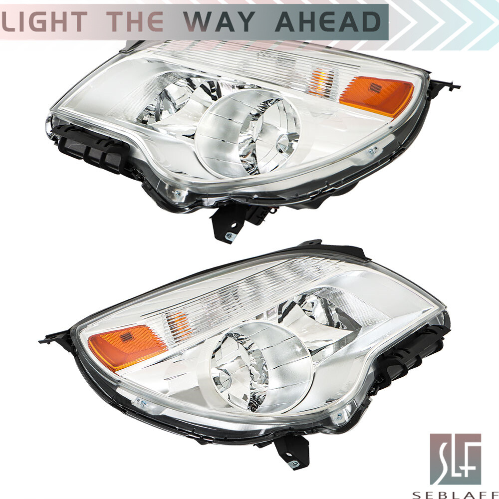 For 2010-2015 Chevy Equinox LT/LS Headlight Halogen Type LH + RH Chrome