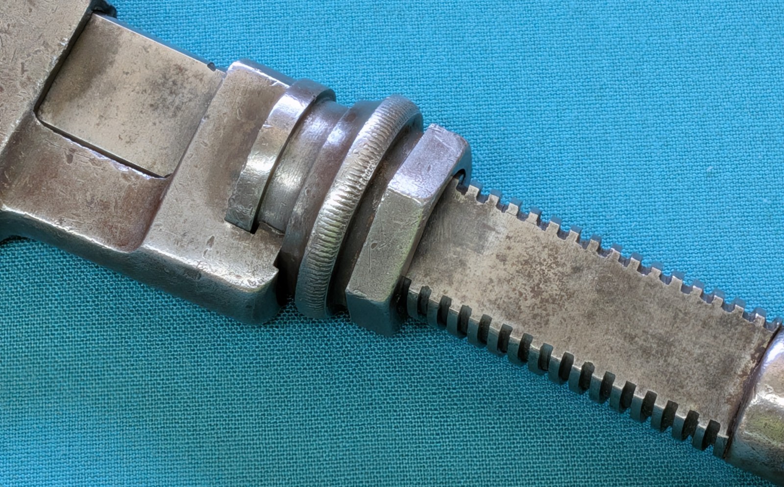 1900's Bemis & Call Co. No. 37 Nut/Monkey Wrench 10" Wood Handle Merrick Pattern