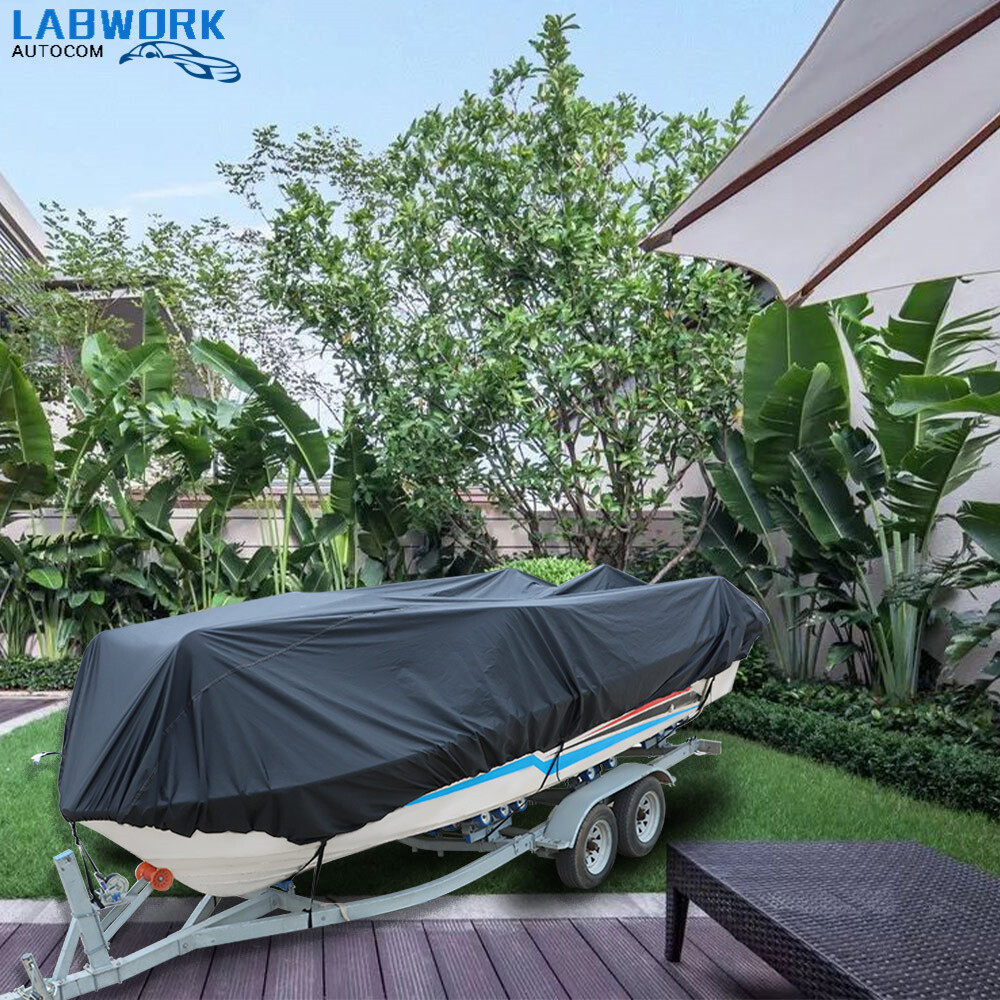 V-Hull Tri-Hull Runabout Waterproof Heavy Duty Boat Cover Trailerable Fishing