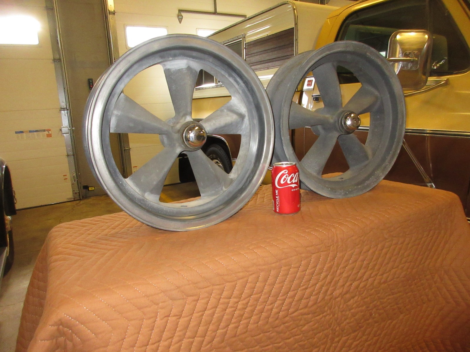 MAGNESIUM WHEEL DRAG STRIP RACE CAR SPINDLE MOUNT 15X4 HISTORIC 1959 Orig. Boxes