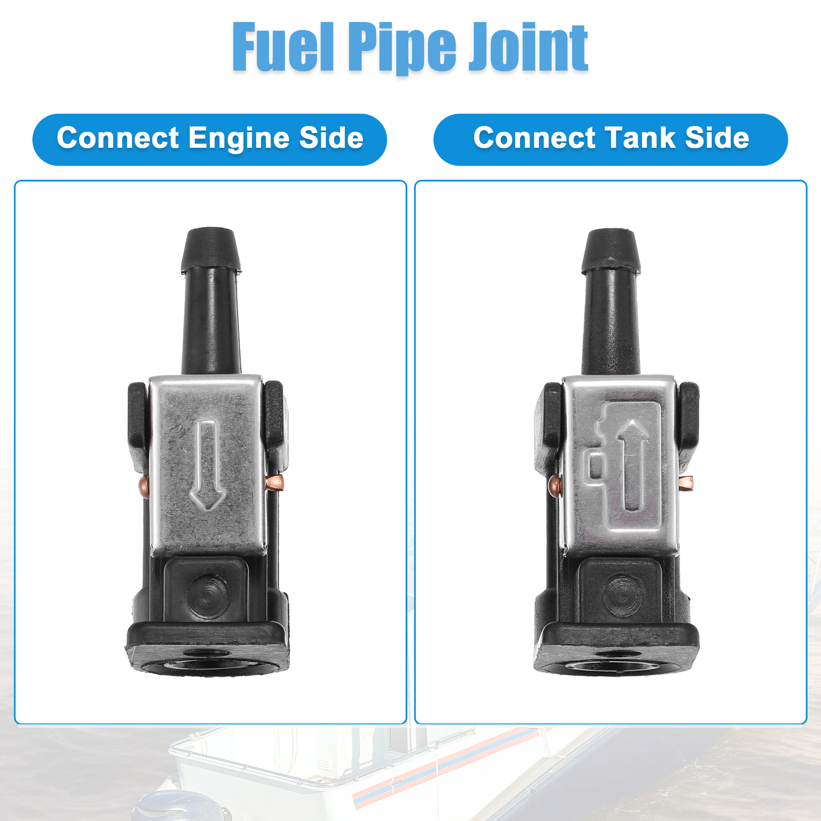 Pack of 3 Boat Engine Fuel Line Connector Fittings Joint for Yamaha Outboard