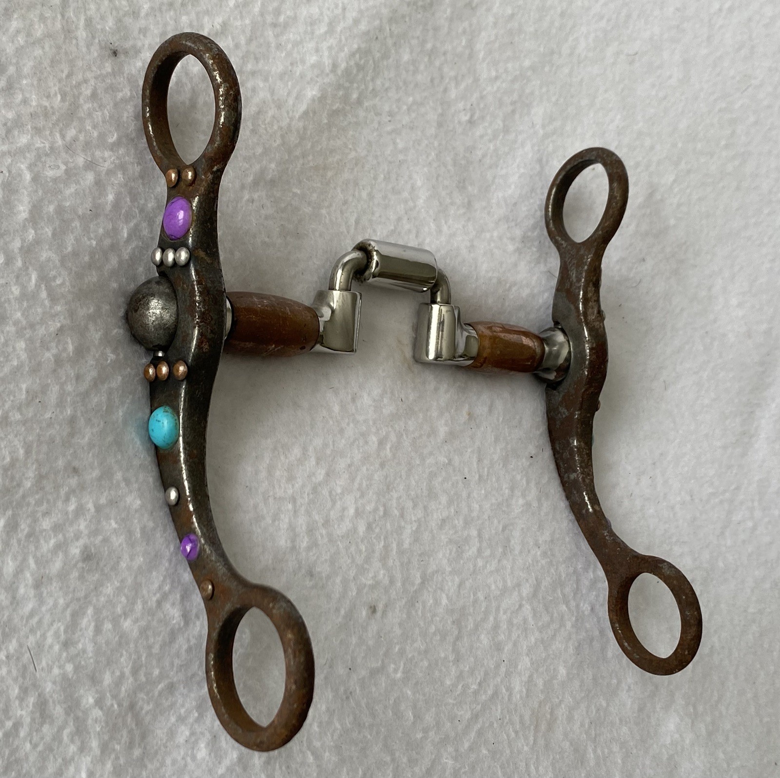 Professional's Choice Stone Dot Ballhinge Cheek ~ 5-1/4" Hinged Port Mouth Bit