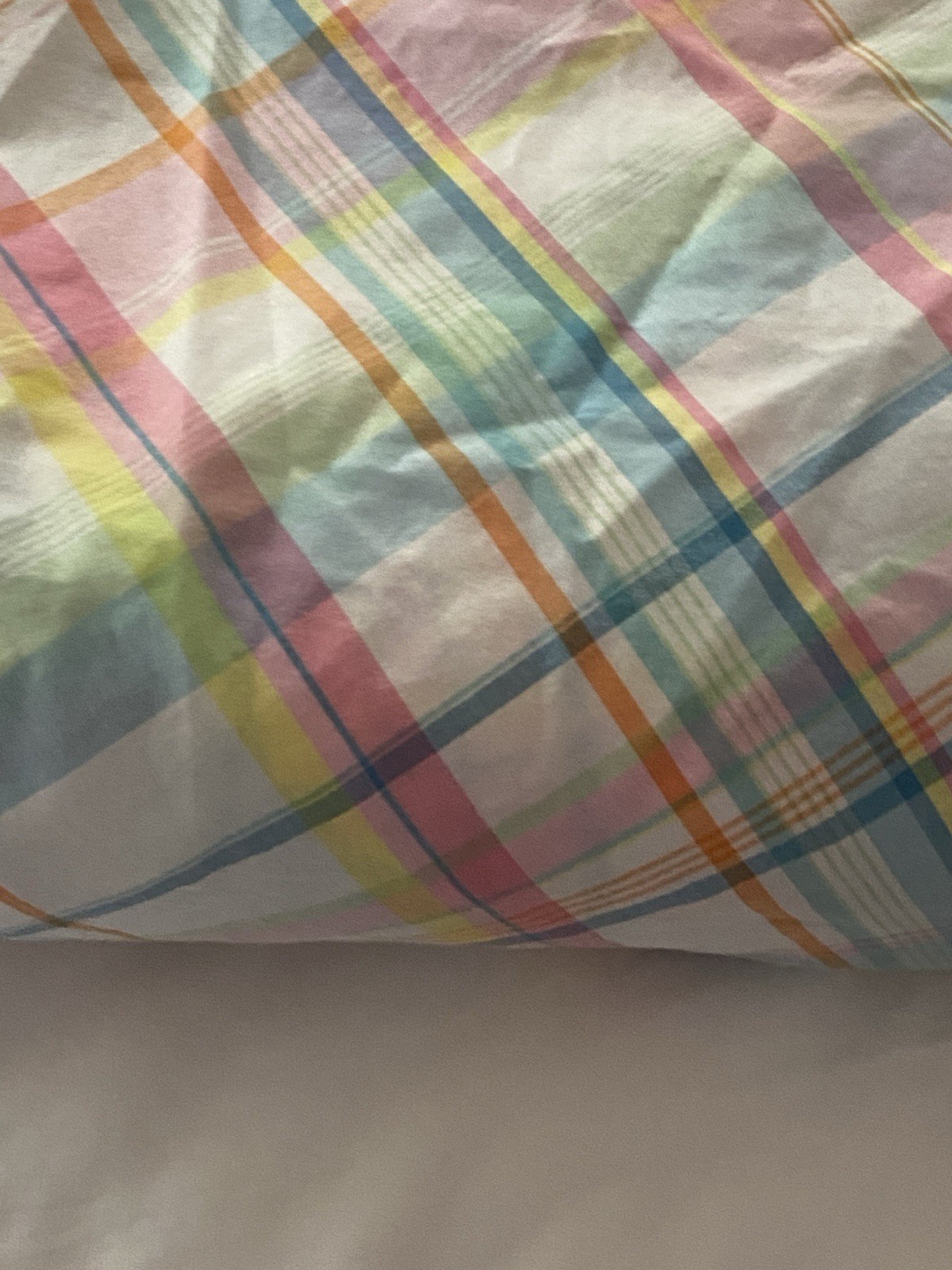 Pottery Barn Teen Plaid QUEEN Fitted Sheet TWIN XL Pink PB TEEN