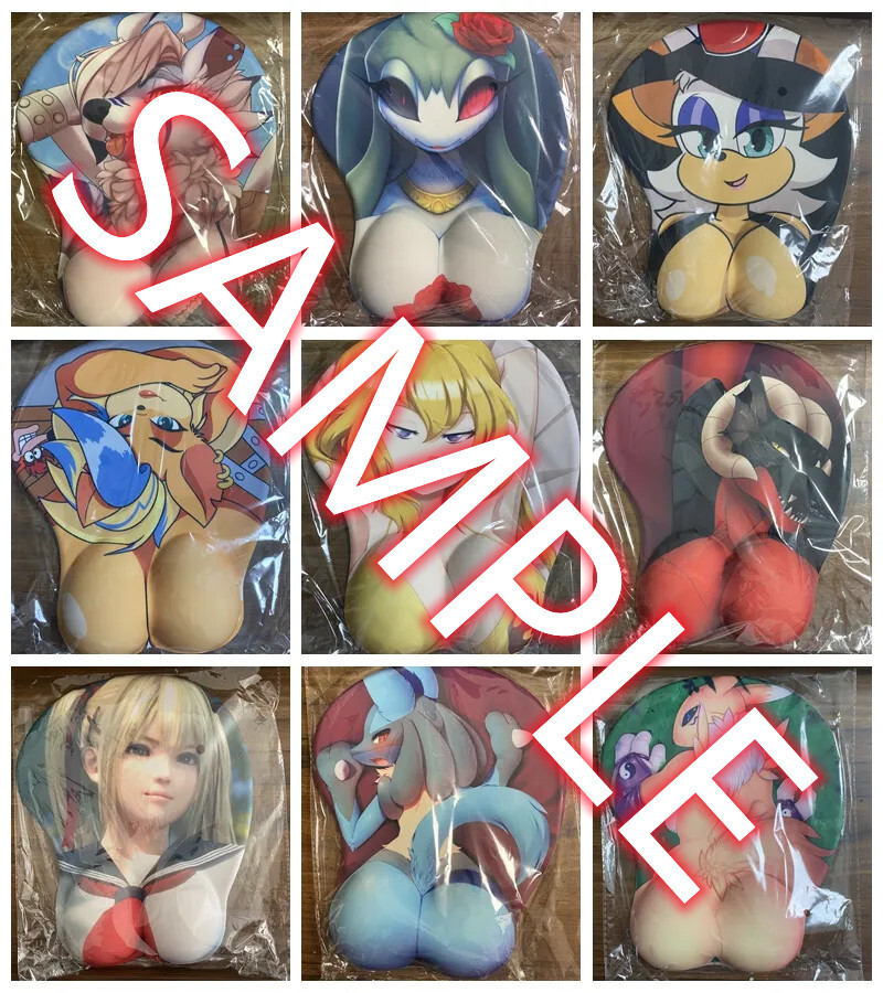 3D Mousepad Oppai Mouse pad with Wrist Rest Pain Relief Anime Manga pad Rogue