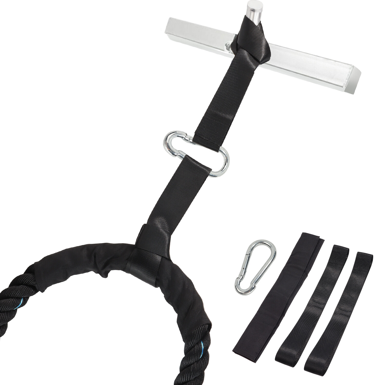 1.5"/2" Battle Rope Gym Workout Strength Exercise Training Rope 30ft/40ft/50ft L