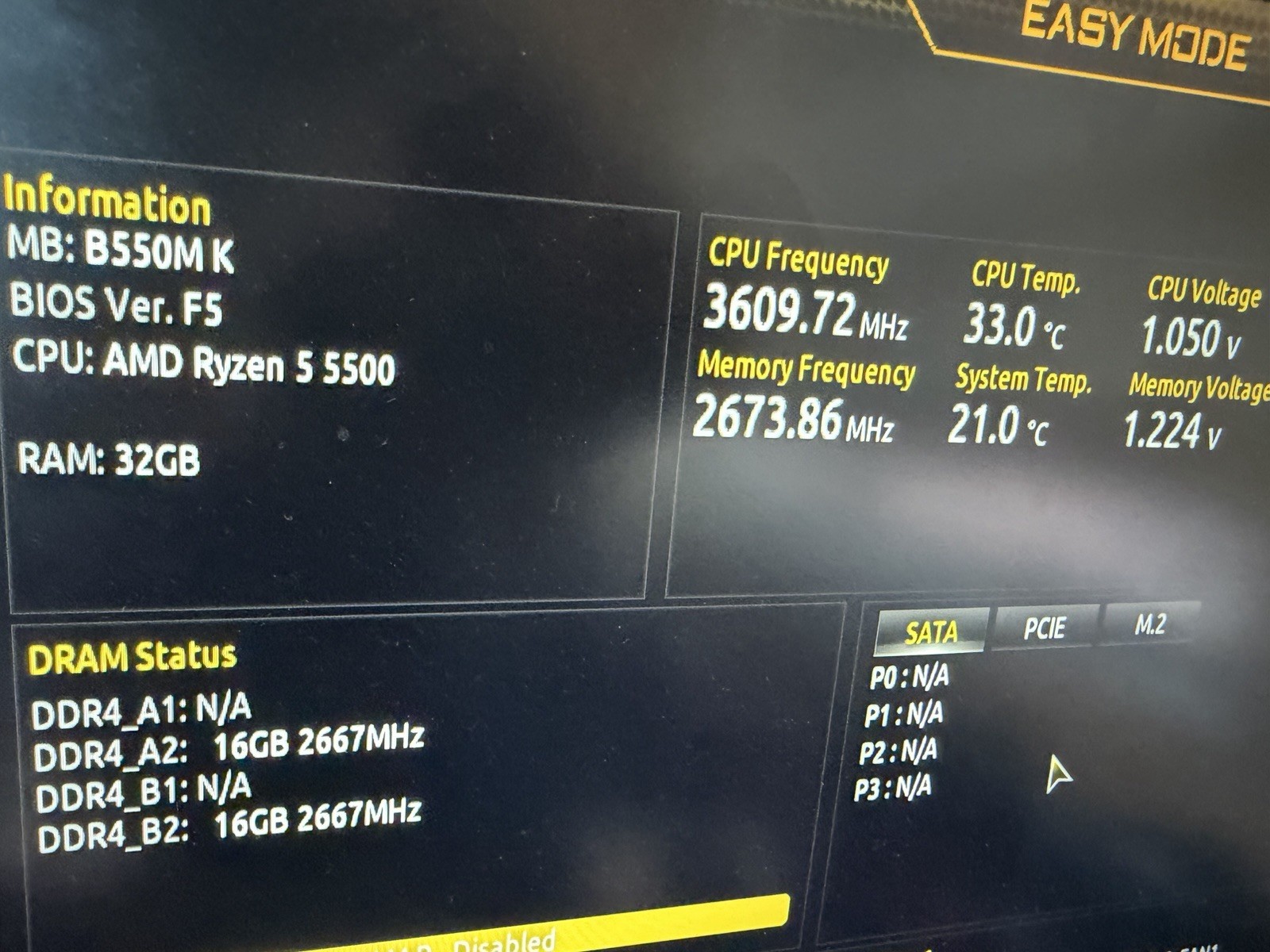 CPU + Motherboard Combo - AMD Ryzen™ 5 5500 + GIGABYTE B550M K