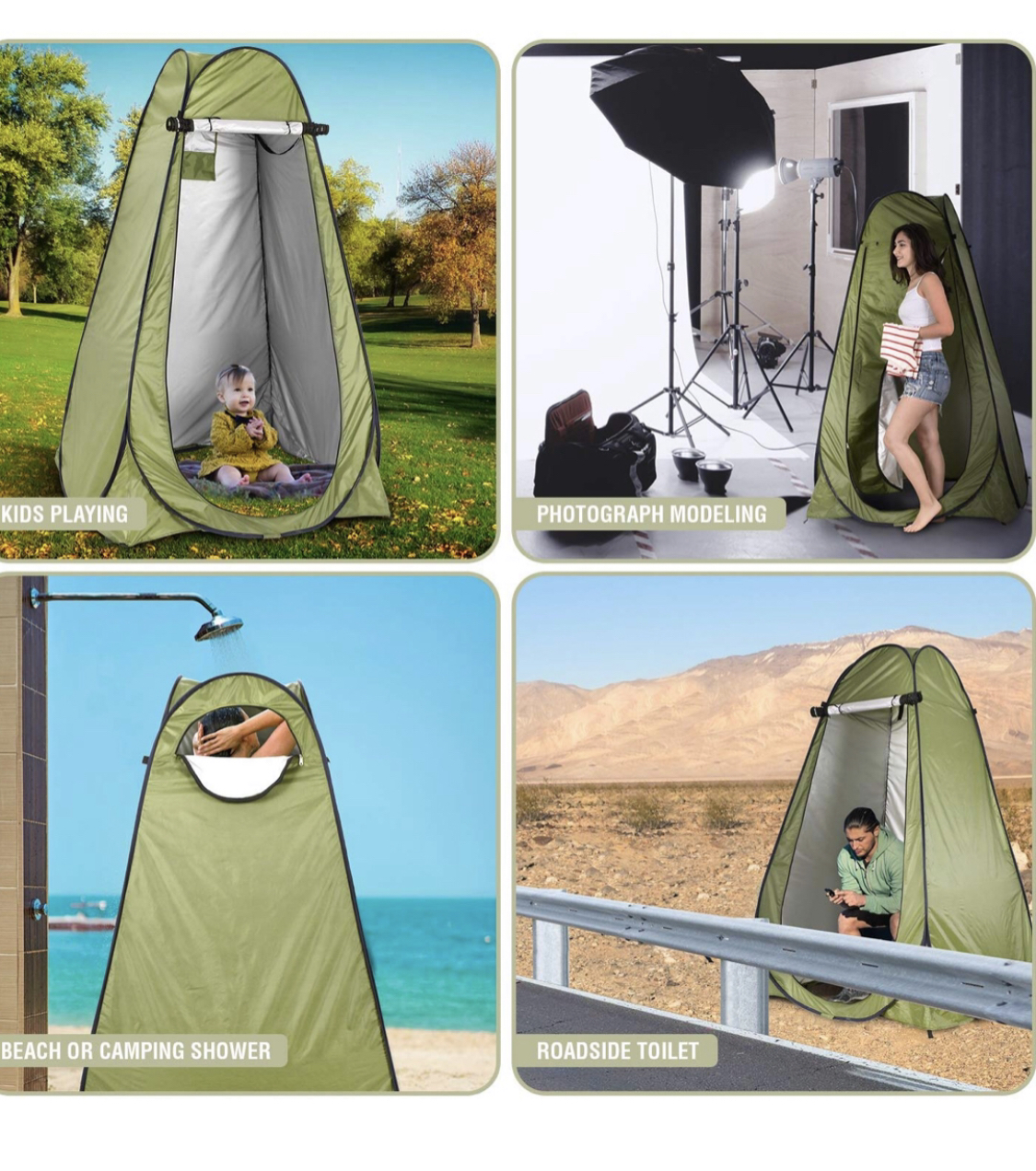 Portable 5' x 5' Pop Up Outdoor Camping Changing Shower Tent Sunless Booth