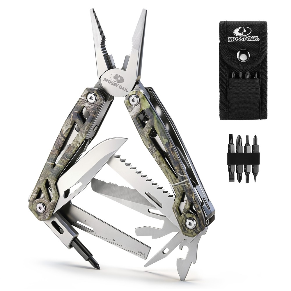 MOSSY OAK Multitool 22-in-1 Stainless Steel Plier Screwdriver Self-locking Knife