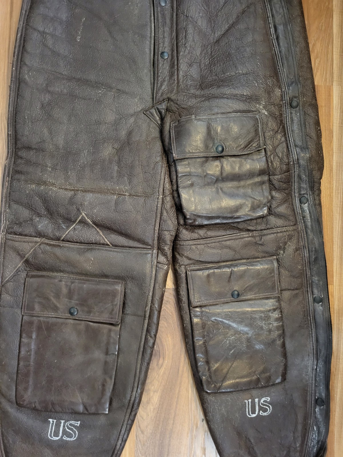 WWII WW2 Sheepskin Leather US AF Army Air Force AN-T-35 Pants & A6 Flight Boots